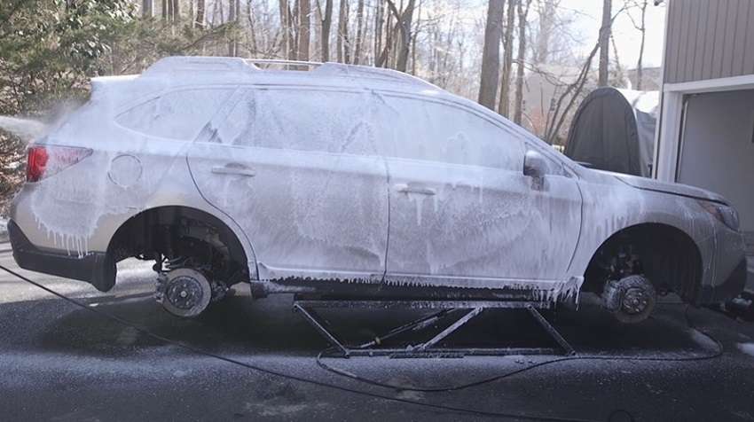 how to wash salt from under car